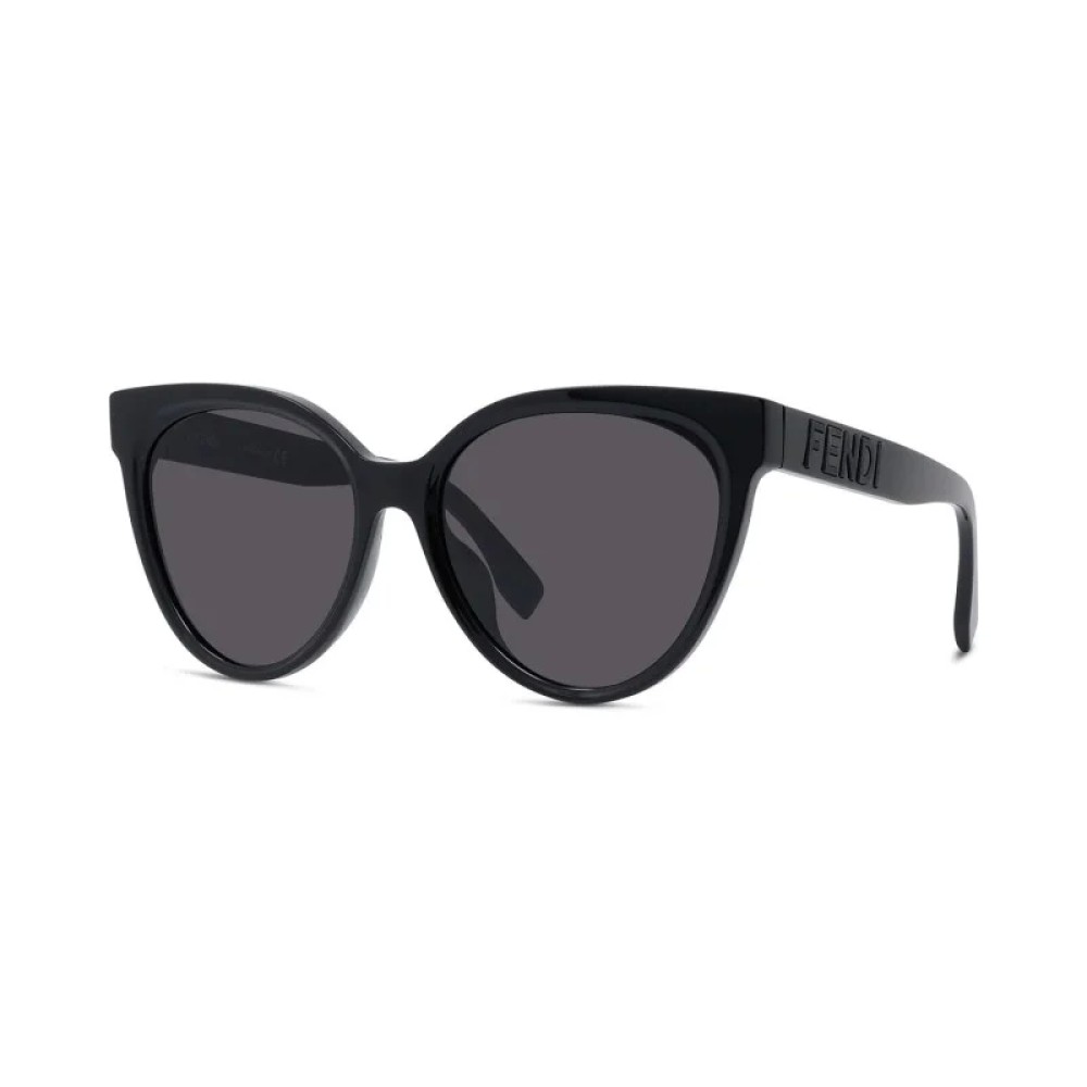 Fendi FE40008U - 01A - 56 Lunettes de soleil Noir Coussin arrondi