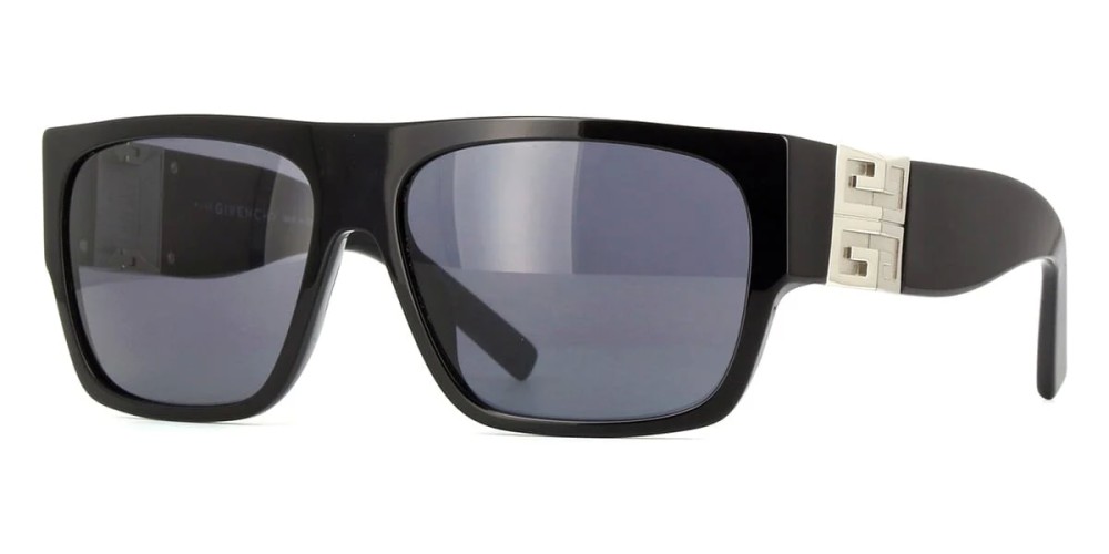 Givenchy GV40053I - 01A - 61 Lunettes de soleil Noir, Argent Angulaire