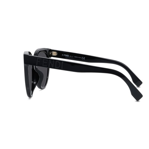 Fendi FE40008U - 01A - 56 Lunettes de soleil Noir Coussin arrondi