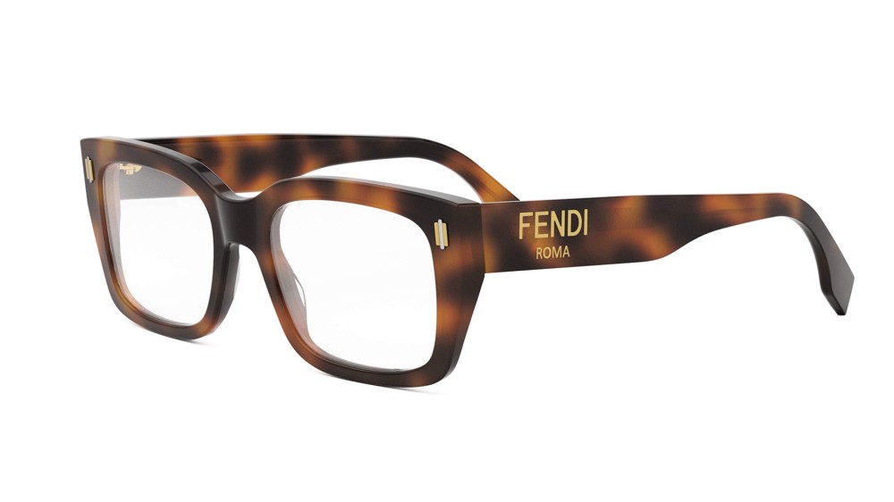 Fendi FE50094I - 053 - 52 Cadres optiques Havane Angulaire