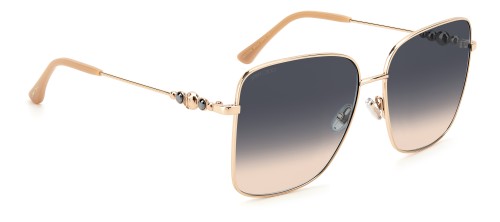 Jimmy Choo HESTER/S - BKUI4 - 59 Lunettes de soleil Gold Square