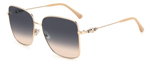 Jimmy Choo HESTER/S - BKUI4 - 59 Lunettes de soleil Gold Square