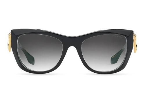 Dita ICELUS DTS438-A - 01 - 55 Lunettes de soleil Noir, Or Coussin arrondi