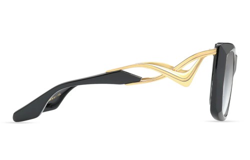 Dita ICELUS DTS438-A - 01 - 55 Lunettes de soleil Noir, Or Coussin arrondi