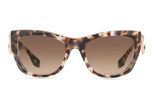 Dita ICELUS DTS438-A - 03 - 55 Lunettes de soleil Havane, Or Coussin arrondi
