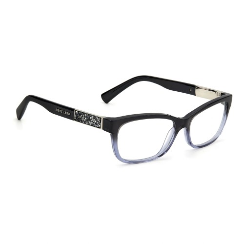 Jimmy Choo JC110 - U76 - 53 Cadres optiques Noir, Gris Angulaire