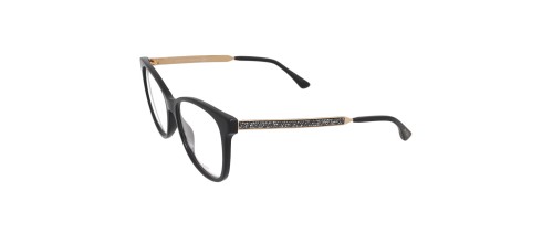 Jimmy Choo JC199 - 807 - 53 Cadres optiques Or, Noir Angulaire