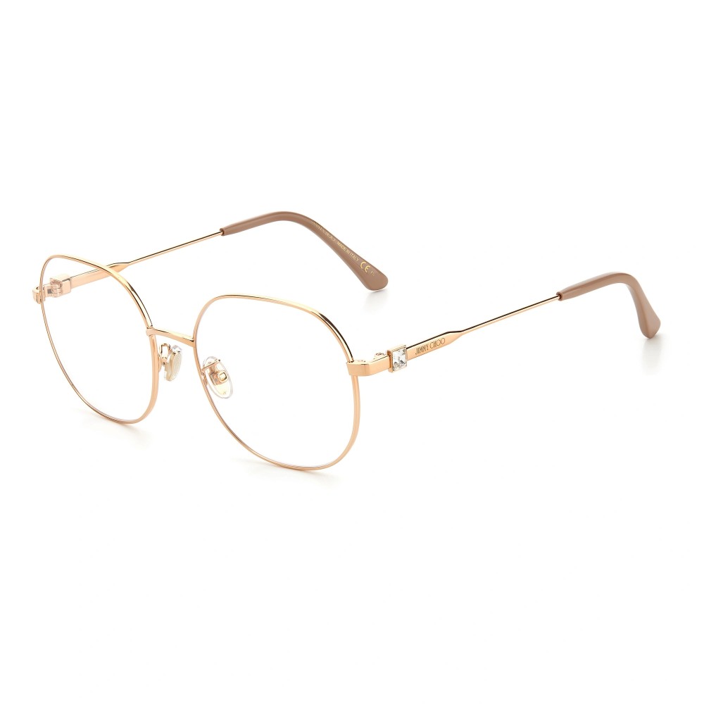 Jimmy Choo JC305/G - DDB - 55 Cadres optiques Or rose, Beige Coussin arrondi