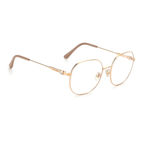 Jimmy Choo JC305/G - DDB - 55 Cadres optiques Or rose, Beige Coussin arrondi