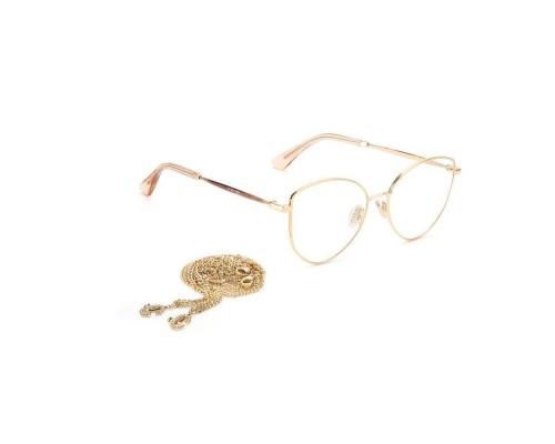 Jimmy Choo JC327 With chain - DDB - 52 Cadres optiques Rose gold Pillow (Rounded)