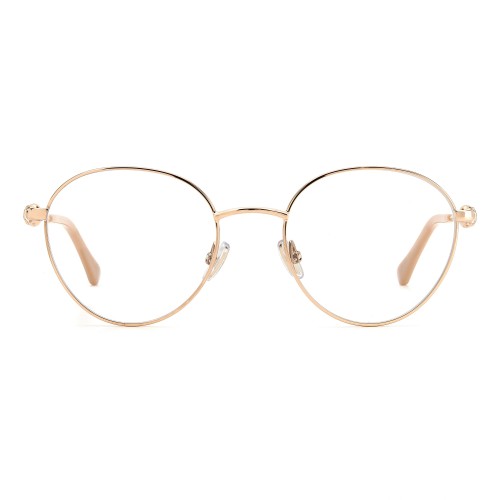 Jimmy Choo JC338 - BKU - 50 Cadres optiques Or rose, Beige Coussin arrondi