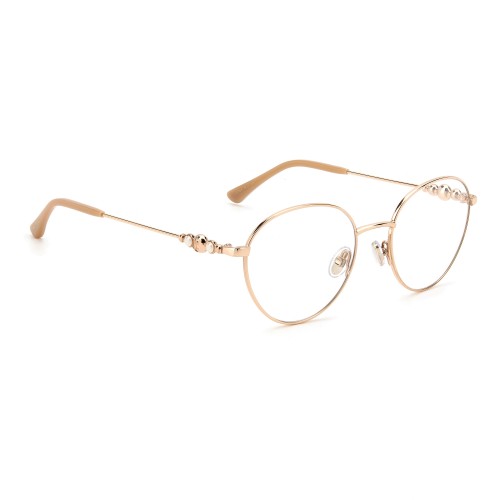 Jimmy Choo JC338 - BKU - 50 Cadres optiques Or rose, Beige Coussin arrondi