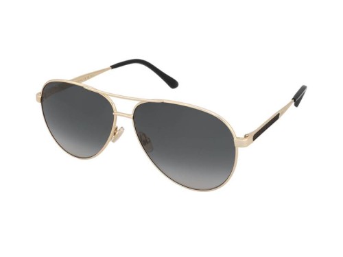 Jimmy Choo JIMENA - 2M29O - 60 Lunettes de soleil Or, Noir Pilote (Aviateur)