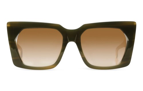 Dita KAMIN DTS430-A - 03 - 56 Lunettes de soleil Marron, À motifs Angulaire