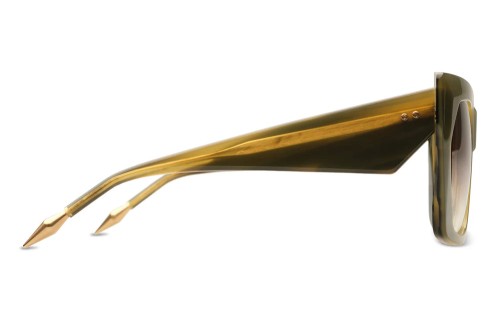 Dita KAMIN DTS430-A - 03 - 56 Lunettes de soleil Marron, À motifs Angulaire
