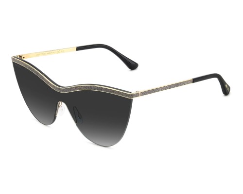 Jimmy Choo KRISTEN/S - RHL9O Lunettes de soleil Or, Noir Bouclier