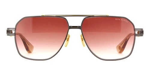 Dita KUDRU DTS436-A - 03 - 61 Lunettes de soleil Or, Noir Pilote (Aviateur)