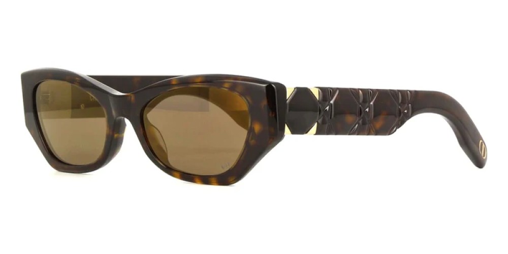 Dior LADY 95.22 B1I - 20F5 Z - 53 Lunettes de soleil Havane Œil de chat