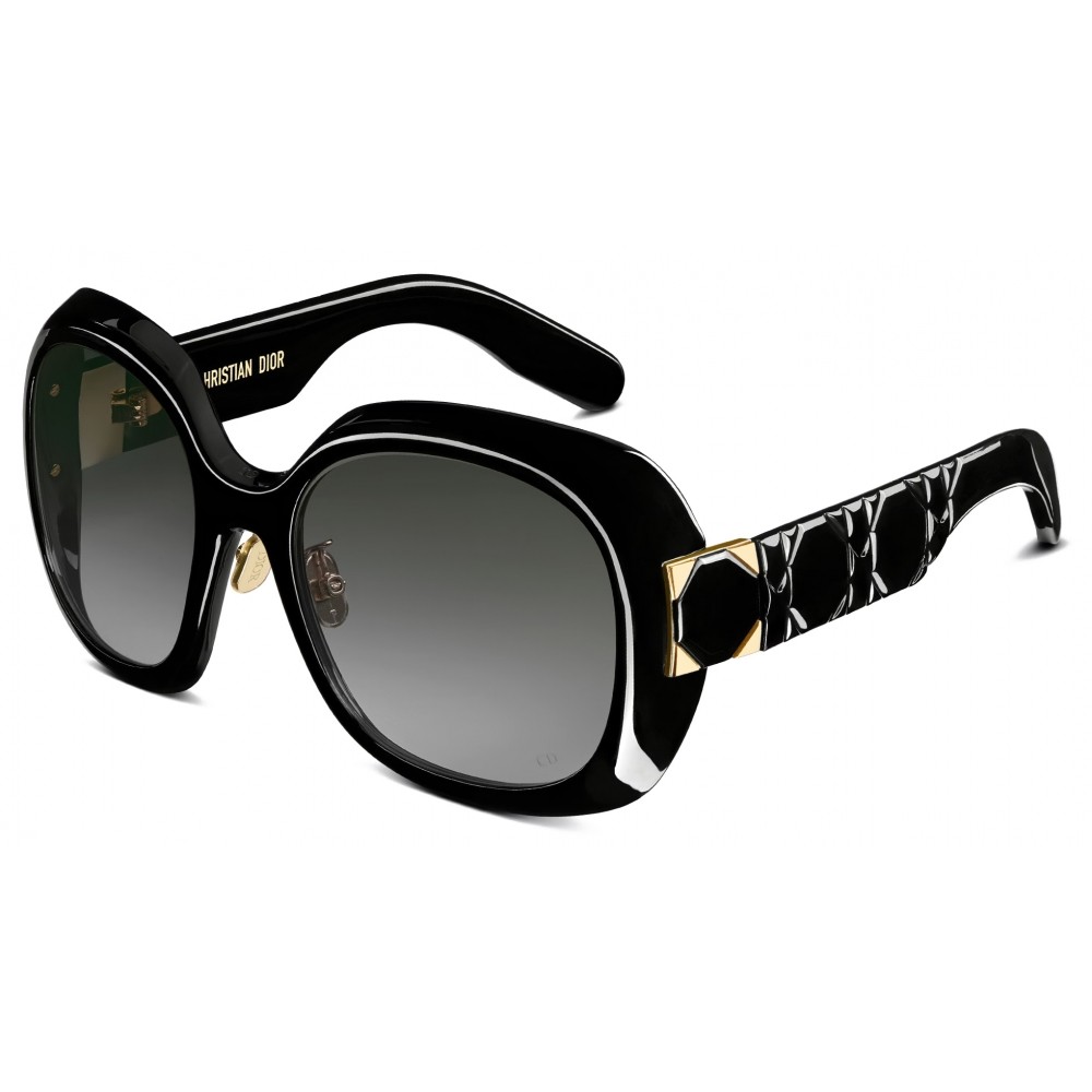 Dior LADY 95.22 R2F - 10A1 N - 58 Lunettes de soleil Noir Angulaire