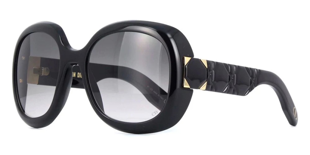 Dior LADY 95.22 R2I - 10A1 N - 58 Lunettes de soleil Noir Angulaire