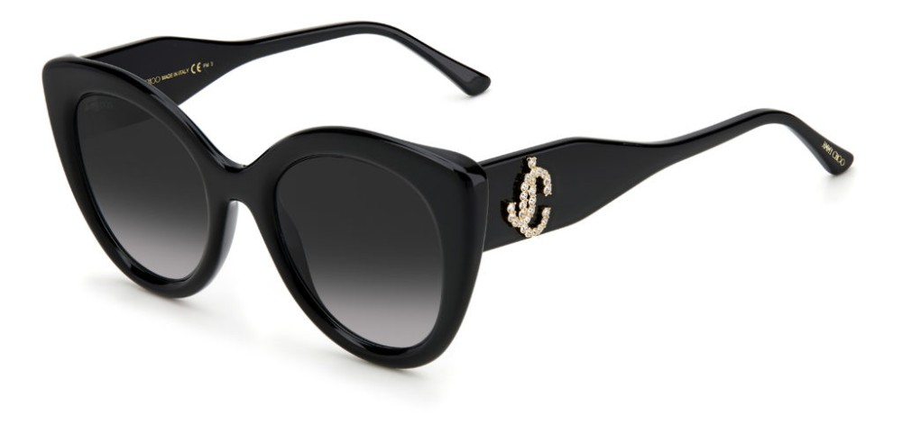 Jimmy Choo LEONE/S - 8079O - 52 Lunettes de soleil Noir Coussin arrondi