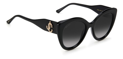 Jimmy Choo LEONE/S - 8079O - 52 Lunettes de soleil Noir Coussin arrondi