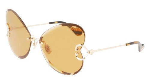 Lanvin LNV124S - 709 - 67 Lunettes de soleil Or, Havane Papillon