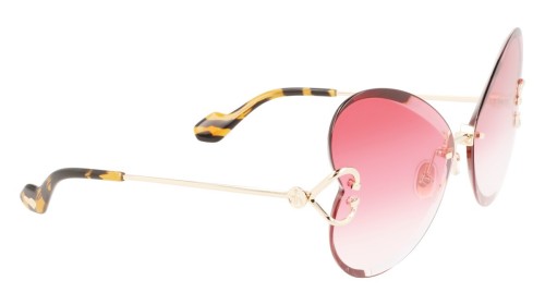 Lanvin LNV124S - 706 - 67 Lunettes de soleil Or, Havane Papillon
