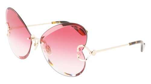 Lanvin LNV124S - 706 - 67 Lunettes de soleil Or, Havane Papillon
