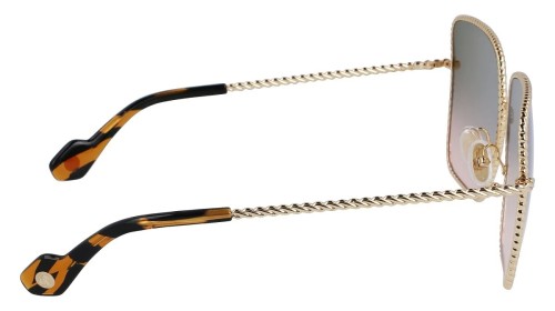Lanvin LNV125S - 729 - 60 Lunettes de soleil Or, Havane Angulaire