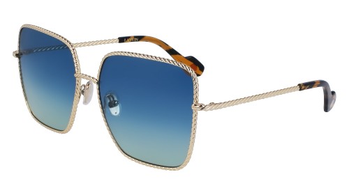 Lanvin LNV125S - 728 - 60 Lunettes de soleil Or, Havane Angulaire