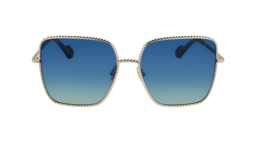 Lanvin LNV125S - 728 - 60 Lunettes de soleil Or, Havane Angulaire