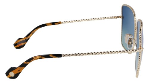 Lanvin LNV125S - 728 - 60 Lunettes de soleil Or, Havane Angulaire