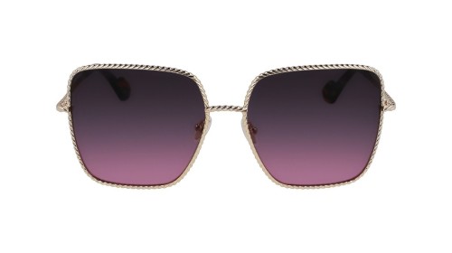 Lanvin LNV125S - 727 - 60 Lunettes de soleil Or, Havane Angulaire