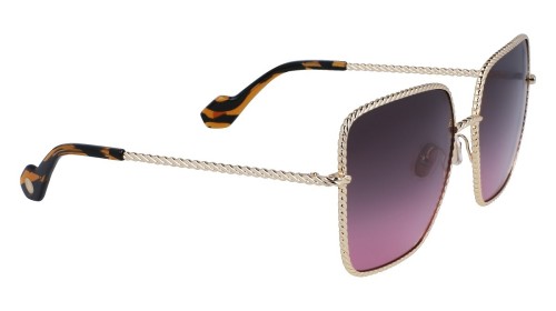 Lanvin LNV125S - 727 - 60 Lunettes de soleil Or, Havane Angulaire