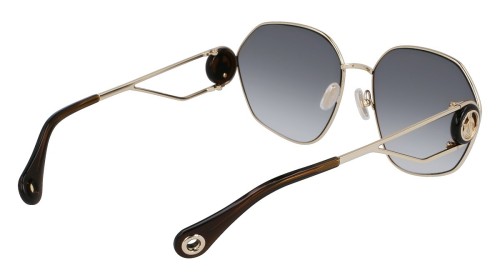 Lanvin LNV127S - 734 - 62 Lunettes de soleil Or, Marron Angulaire