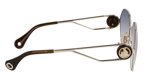 Lanvin LNV127S - 734 - 62 Lunettes de soleil Or, Marron Angulaire