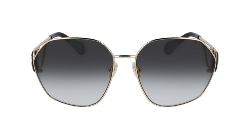 Lanvin LNV127S - 734 - 62 Lunettes de soleil Or, Marron Angulaire