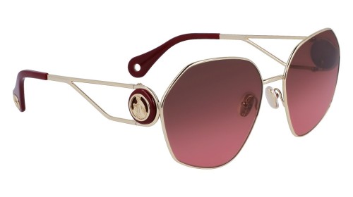 Lanvin LNV127S - 731 - 62 Lunettes de soleil Or, Rouge Angulaire