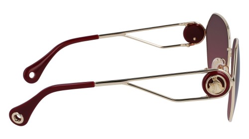 Lanvin LNV127S - 731 - 62 Lunettes de soleil Or, Rouge Angulaire