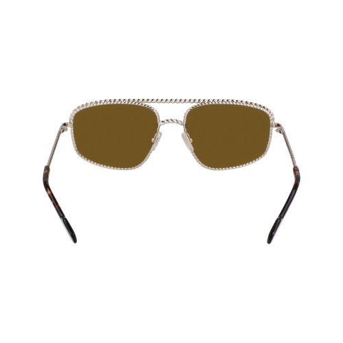 Lanvin LNV128S - 733 - 58 Lunettes de soleil Argent, Havane Pilote (Aviateur)