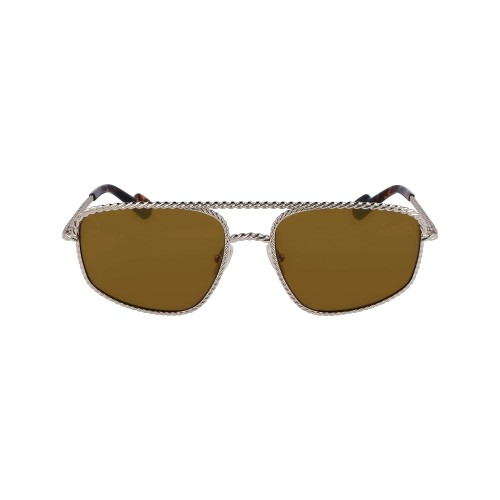 Lanvin LNV128S - 733 - 58 Lunettes de soleil Argent, Havane Pilote (Aviateur)