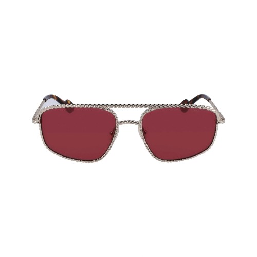 Lanvin LNV128S - 716 - 58 Lunettes de soleil Argent, Havane Pilote (Aviateur)