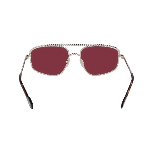 Lanvin LNV128S - 716 - 58 Lunettes de soleil Argent, Havane Pilote (Aviateur)