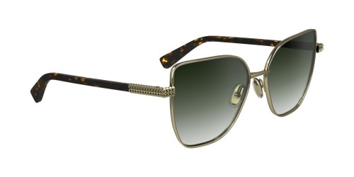 Lanvin LNV132S - 734 - 57 Lunettes de soleil Or, Havane Œil de chat