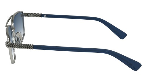Lanvin LNV133S - 035 - 58 Lunettes de soleil Argent, Bleu Pilote (Aviateur)