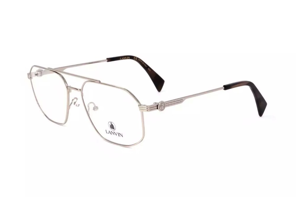 Lanvin LNV2104 - 725 - 57 Cadres optiques Argent, Havane foncé Pilote (Aviateur)