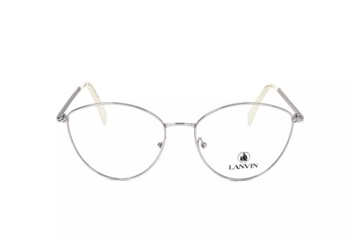 Lanvin LNV2106 - 047 - 55 Cadres optiques Argent, Blanc Œil de chat
