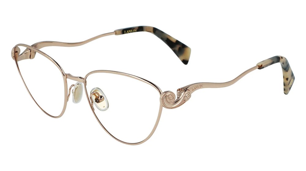 Lanvin LNV2110 - 708 - 54 Cadres optiques Or rose, Havane Œil de chat