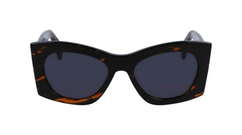 Lanvin LNV605S - 236 - 54 Lunettes de soleil Noir, Marron Œil de chat